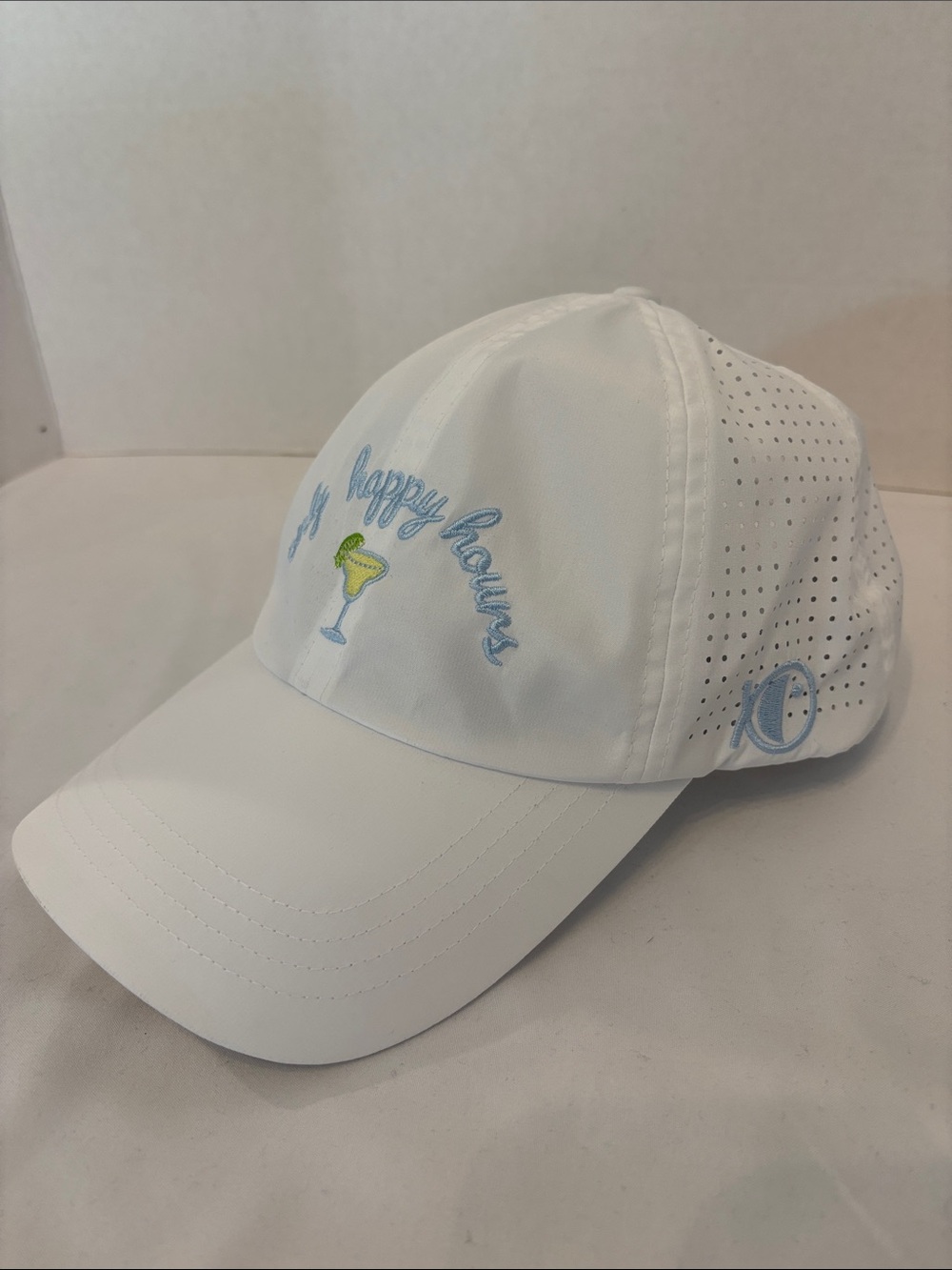 VIMHUE women’s hair freedom athletic cap. Only happy hours margarita blue. - Picture 2 of 6